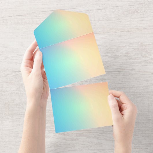 Uitnodigingskaart met effen kleur all in one uitnodiging (Afscheurbaar)