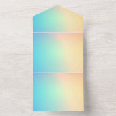 Uitnodigingskaart met effen kleur all in one uitnodiging (Binnen)