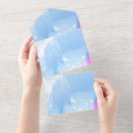 Uitnodigingskaart met effen kleur voor aankondigin all in one uitnodiging