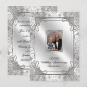 Uitnodigingskaart met foto voor 60-jarig huwelijks kaart (Voorkant / Achterkant)