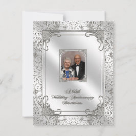 Uitnodigingskaart met foto voor 60-jarig huwelijks kaart