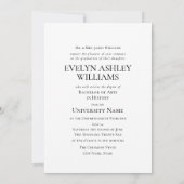 Uitnodigingskaart met foto voor de diploma-uitreik kaart (Achterkant)