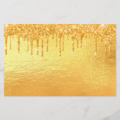 Uitnodigingskaart met gouden glitters voor 21e ver (Achterkant)