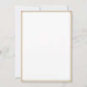 Uitnodigingskaart met gouden rand - Maak het zelf Kaart (Achterkant)