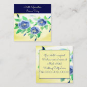 Uitnodigingskaart met informatie over het huwelijk contactkaartje (Voorkant / Achterkant)