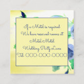 Uitnodigingskaart met informatie over het huwelijk contactkaartje (Achterkant)