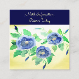 Uitnodigingskaart met informatie over het huwelijk contactkaartje