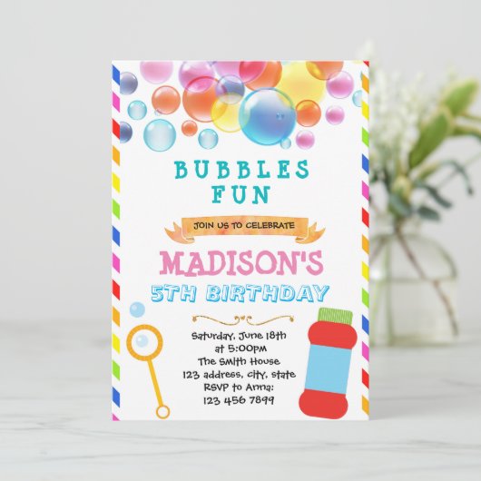 Uitnodigingskaart met leuke bellen tekst kaart (Staand voorkant)