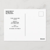 Uitnodigingskaart Mid-Century Fifties Feestje Briefkaart (Achterkant)