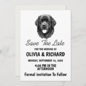 Uitnodigingskaart Newfoundlander hond Kaart (Voorkant / Achterkant)