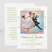 " UITNODIGINGSKAART OM DE DATUM TE RESERVEREN VOOR KAART (Voorkant / Achterkant)