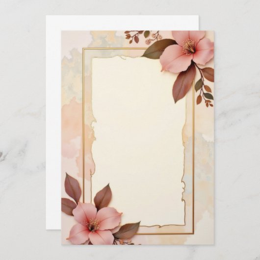 Uitnodigingskaart ontwerp kaart (Voorkant / Achterkant)