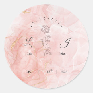 uitnodigingskaart ronde sticker