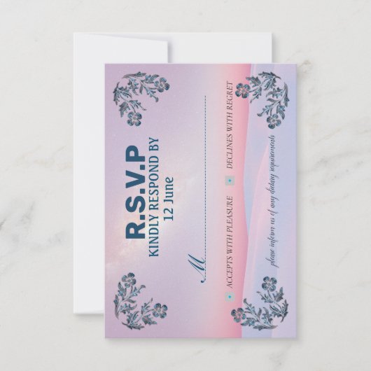 uitnodigingskaart RSVP in de mooiste kleuren (Voorkant)