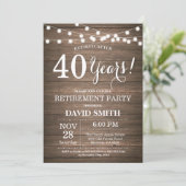 Uitnodigingskaart Rustige PARTIJ Hout Kaart (Staand voorkant)