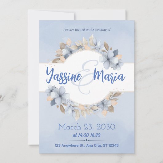 Uitnodigingskaart Save the date bruiloft (Voorkant)