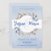 Uitnodigingskaart Save the date bruiloft (Voorkant / Achterkant)