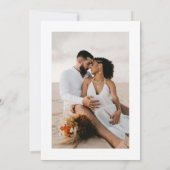 Uitnodigingskaart Save the Date Foto met zachte bl (Achterkant)