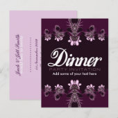 Uitnodigingskaart sjabloon voor dinerfeest (Voorkant / Achterkant)