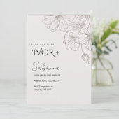 Uitnodigingskaart sjabloon voor elegante bruiloft kaart (Staand voorkant)