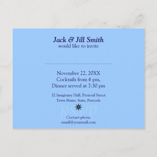 Uitnodigingskaart speciaal feest template uitnodiging briefkaart (Achterkant)