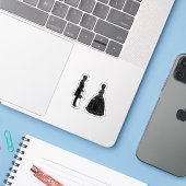 Uitnodigingskaart Sticker (Laptop met iPhone)