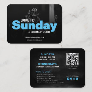 Uitnodigingskaart Template Join Us Kerk Contactkaartje