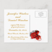 Uitnodigingskaart trouwdatum december uitnodiging briefkaart (Achterkant)