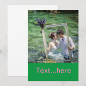 Uitnodigingskaart Trouwfeest Sjabloon Kaart (Voorkant / Achterkant)