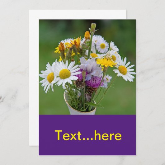 Uitnodigingskaart Trouwfeest Sjabloon Kaart (Voorkant / Achterkant)