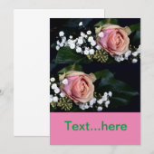 Uitnodigingskaart Trouwfeest Sjabloon Kaart (Voorkant / Achterkant)