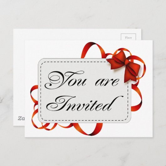 Uitnodigingskaart >> U bent uitgenodigd Uitnodiging Briefkaart (Voorkant / Achterkant)