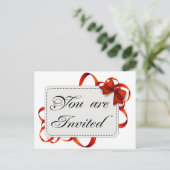 Uitnodigingskaart >> U bent uitgenodigd Uitnodiging Briefkaart (Staand voorkant)