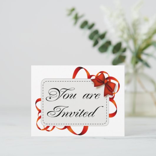 Uitnodigingskaart >> U bent uitgenodigd Uitnodiging Briefkaart (Staand voorkant)