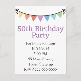 Uitnodigingskaart Uitnodiging Briefkaart