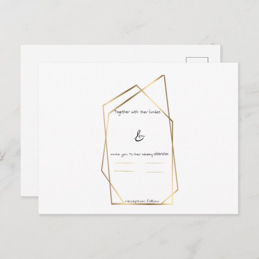 Uitnodigingskaart Uitnodiging Briefkaart (Voorkant / Achterkant)