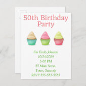 Uitnodigingskaart Uitnodiging Briefkaart (Voorkant / Achterkant)