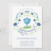 Uitnodigingskaart van de eerste Heilige Communie Kaart (Voorkant)