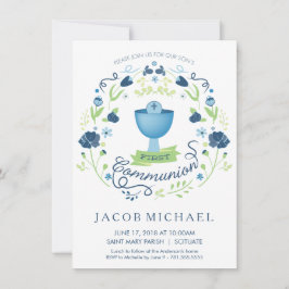 Uitnodigingskaart van de eerste Heilige Communie Kaart