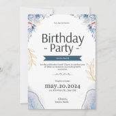 Uitnodigingskaart verjaardagsfeestje kaart (Voorkant)