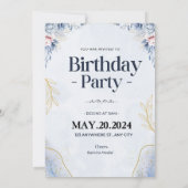 Uitnodigingskaart verjaardagsfeestje kaart (Achterkant)