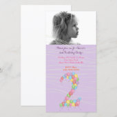 Uitnodigingskaart voor 2e verjaardagsfeestje van k (Voorkant / Achterkant)