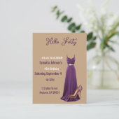 Uitnodigingskaart voor 40e verjaardag  briefkaart (Staand voorkant)