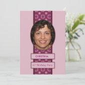 Uitnodigingskaart voor 41ste verpartij met foto en kaart (Staand voorkant)