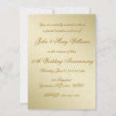 Uitnodigingskaart voor 50-jarig huwelijksjubileum  kaart (Achterkant)