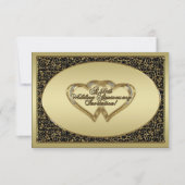 Uitnodigingskaart voor 50-jarig huwelijksjubileum  kaart (Voorkant)