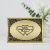 Uitnodigingskaart voor 50-jarig huwelijksjubileum  kaart (Staand voorkant)