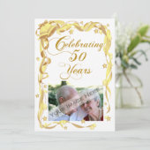 Uitnodigingskaart voor 50-jarig jubileumfeest kaart (Staand voorkant)