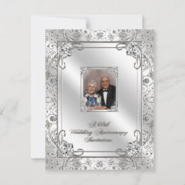 Uitnodigingskaart voor 60-jarig huwelijksjubileum  kaart