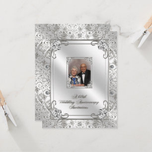 Uitnodigingskaart voor 60-jarig huwelijksjubileum  kaart
